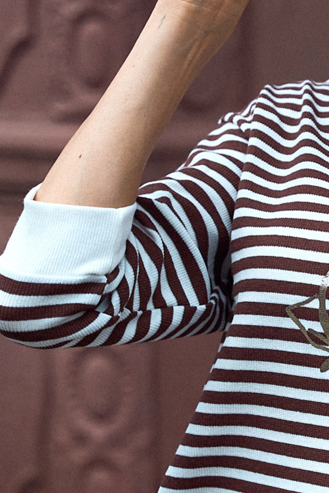 Джемпер LaTynka 169 коричневая полоска